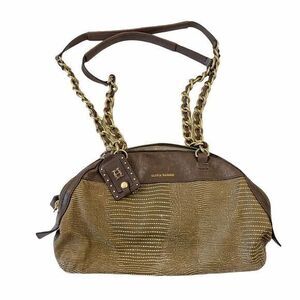 Olivia Harris Brown Leather Shoulder Bag